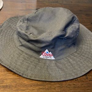 Gray coors light bucket hat